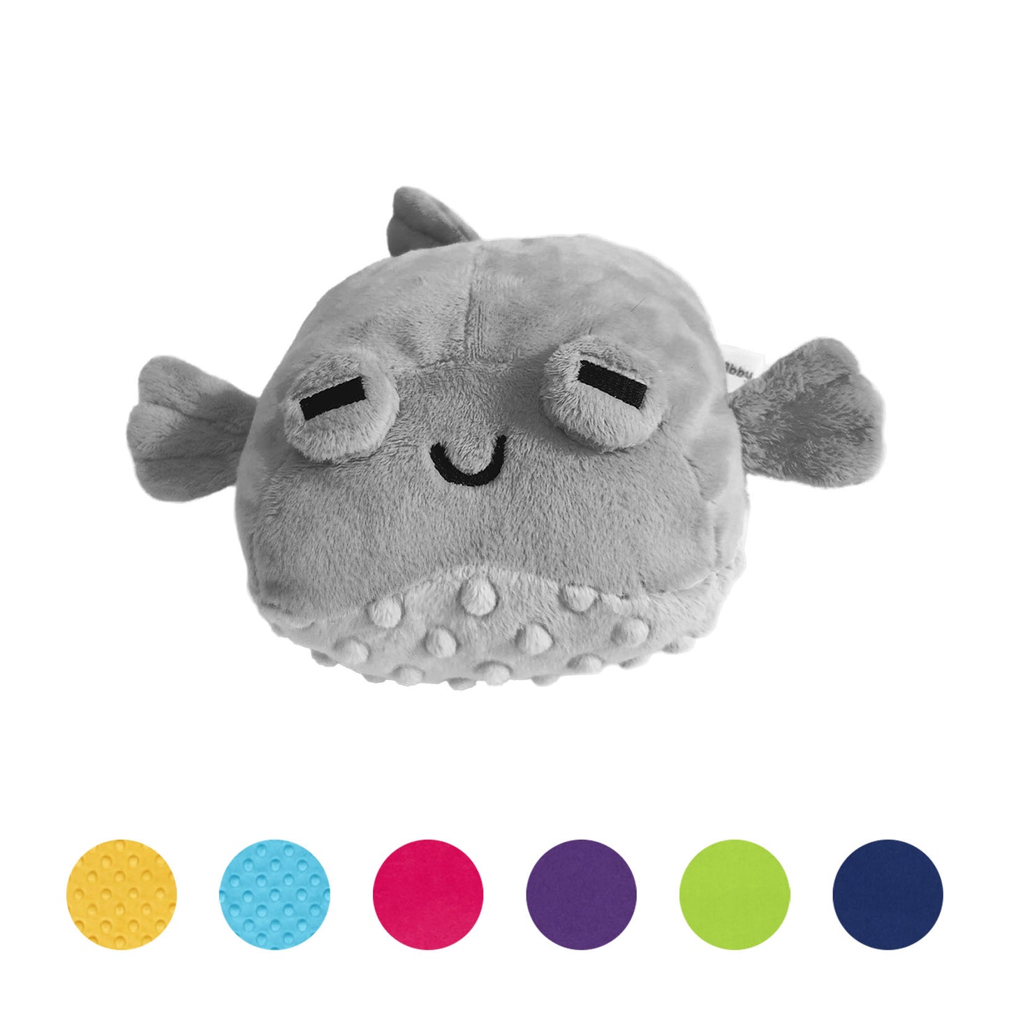 black and white puffer fish with custom color options